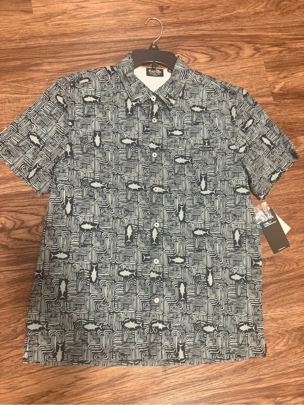 Salt Life SLX Short Sleeve Vented Fishing Shirt Men's Size M